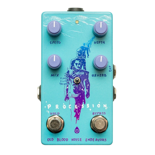 OBNE Blue Procession Sci Fi Reverb Pedal | Limited Edition Colorway